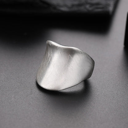 Women's Irregular Thick Gold And Silver Color Ring