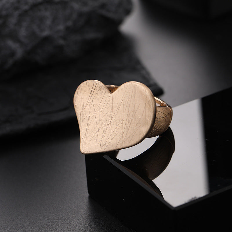 Women's Irregular Thick Gold And Silver Color Ring