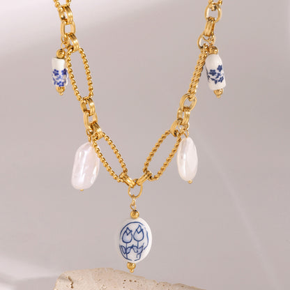 Cerulean Freshwater Pearl Necklace