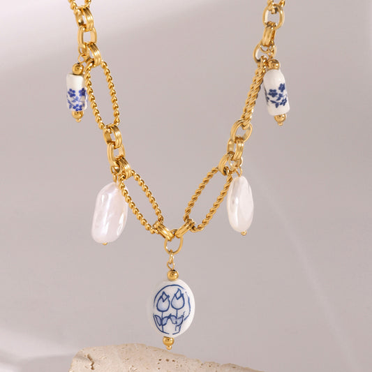 Cerulean Freshwater Pearl Necklace