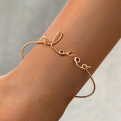 Bow Letter Personality Geometric Irregular Bracelet