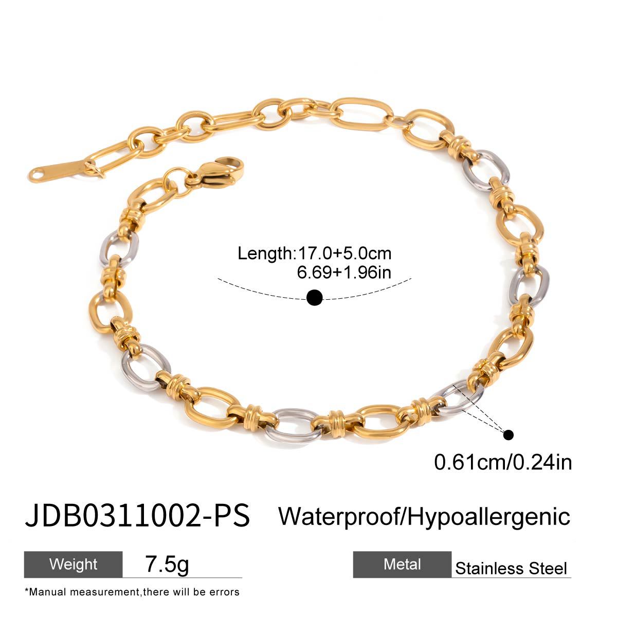 Addison Two Tone Gold Bracelet