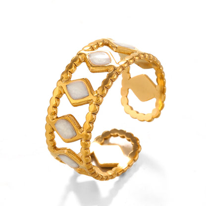 Retro Popular Rhombus Open Ring Women's All-match