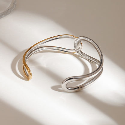 Noria Two Tone Gold Bangle