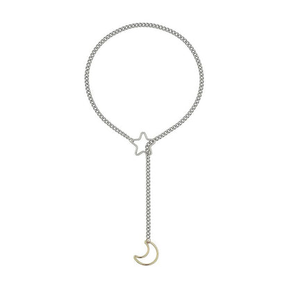 Gold Moon And XINGX Necklace Adjustable Necklace