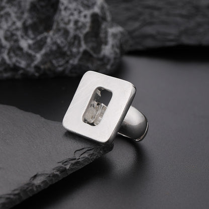 Women's Irregular Thick Gold And Silver Color Ring