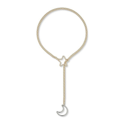 Gold Moon And XINGX Necklace Adjustable Necklace