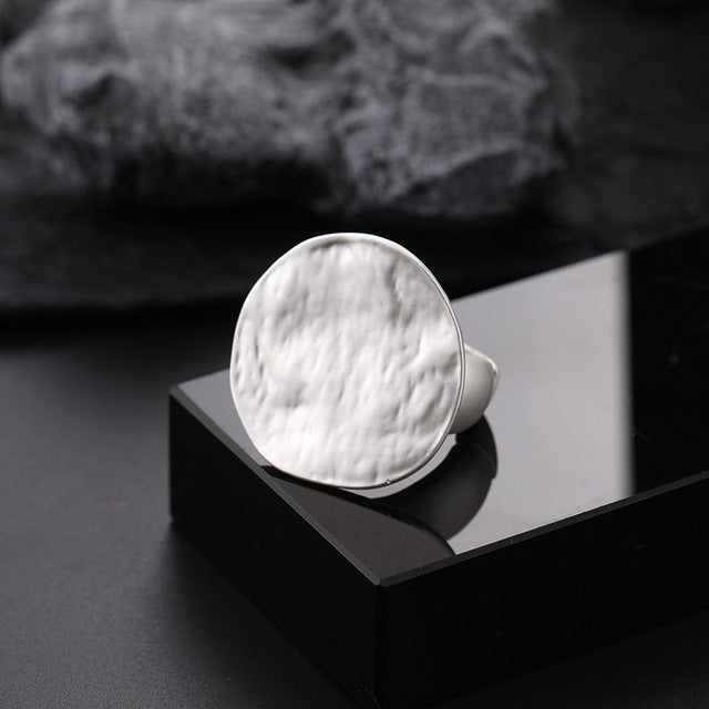 Women's Irregular Thick Gold And Silver Color Ring