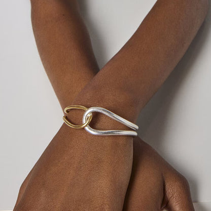 Noria Two Tone Gold Bangle