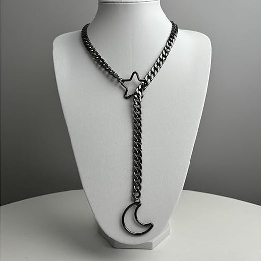 Gold Moon And XINGX Necklace Adjustable Necklace