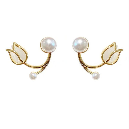 Ohrstecker aus Sterlingsilber mit Tulpenmotiv für Damen