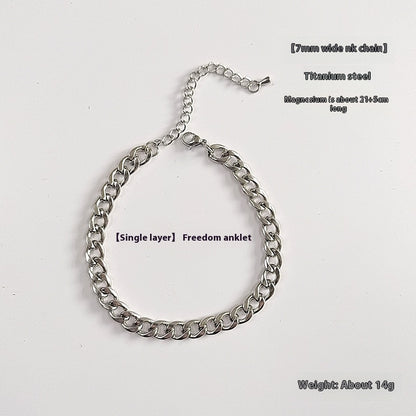 Lasting Elegance: Modern Titanium Steel Anklets - A sophisticated touch to every look!