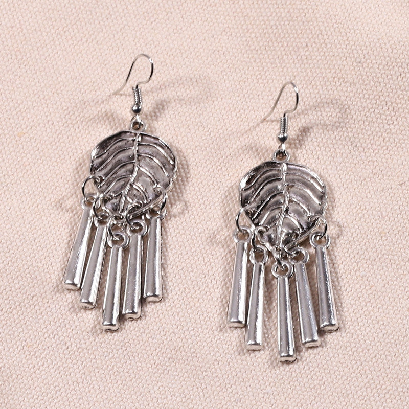 Ethnic Minorities Ornament Tibetan Classical Retro Miao Silver Earrings Eardrops