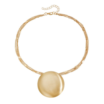 Ornament Vintage Geometric Round Pendant Necklace