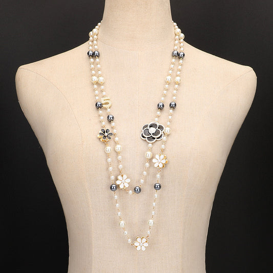 Double Pendant Long Necklace Party Ornaments