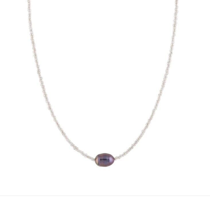 Artistic Vintage Bead Necklace Natural Freshwater Pearl