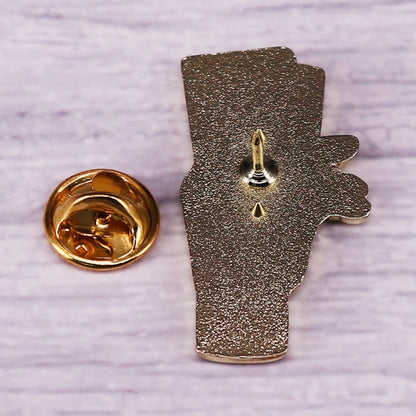 Mysterious Hand Brooch Moon Tarot Badge