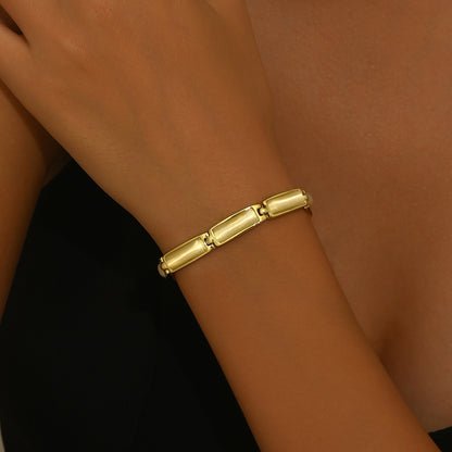 Geometric Rose Gold Opal Bracelet For Women