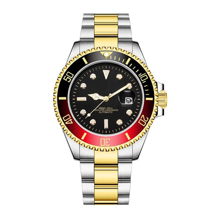 ساعة ميكانيكية للرجال بسوار من الفولاذ المقاوم للصدأ