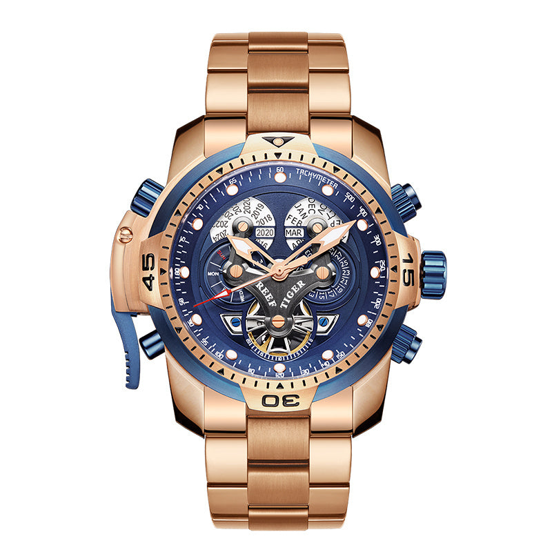 REEF TIGER Men's Mechanical Watch - Stylish and Durable Design with Waterproof and Strong Luminous Features