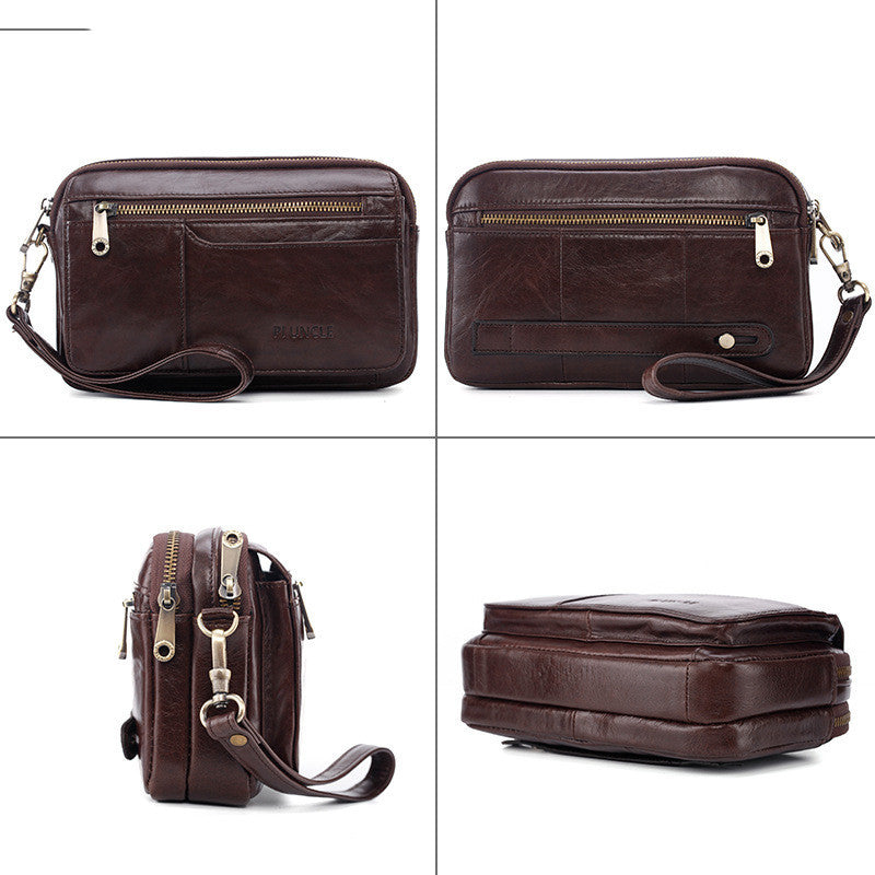 Leder Clutch Herren Umschlagtasche Clutch Herrentasche Clutch Große Kapazität