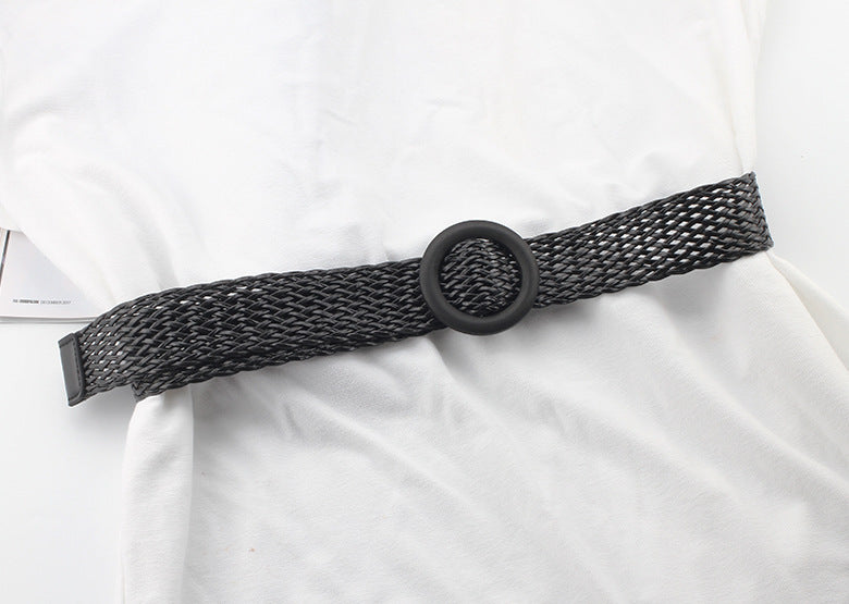 Fashion All-match Literary Fan Cotton And Linen Wide Girdle