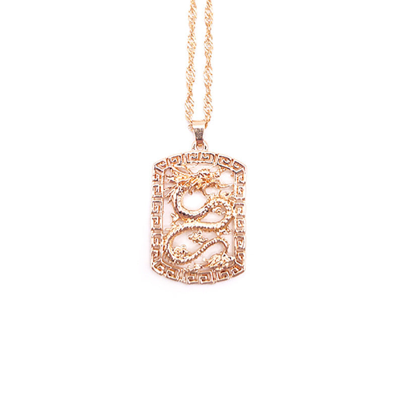 Bohemia Portrait Alloy Gold Coin Pendant