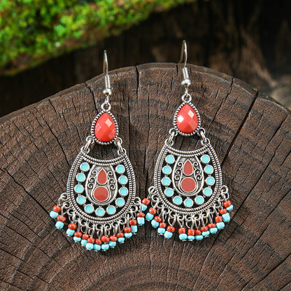 Vintage Bohemian Style Hand-woven Tassel Earrings