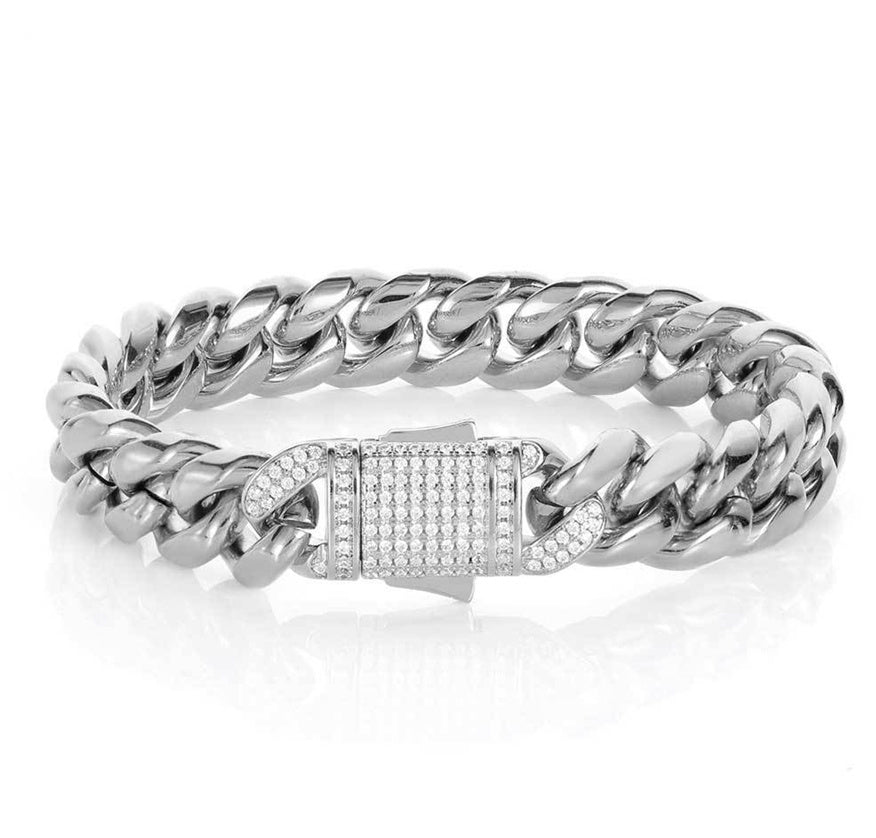 Hip Hop Stainless Steel Cuban Chain Men's Bracelet