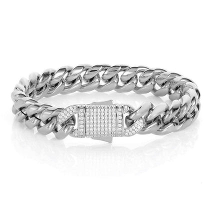 Hip Hop Stainless Steel Cuban Chain Men's Bracelet