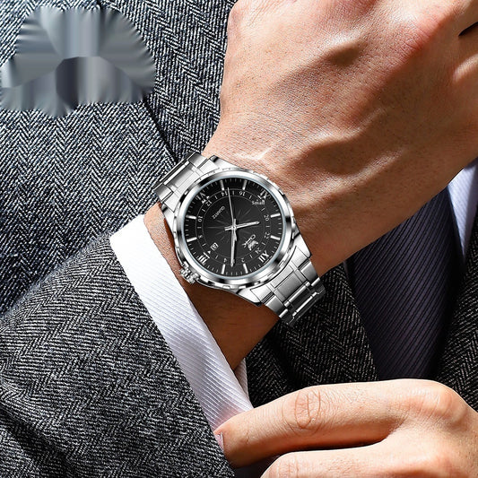 ساعة رجالية مضيئة مقاومة للماء بتصميم شخصية كوارتز