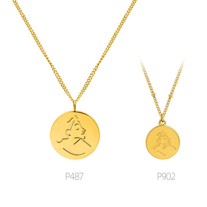 Stainless Steel Women Small Design Sense Necklace