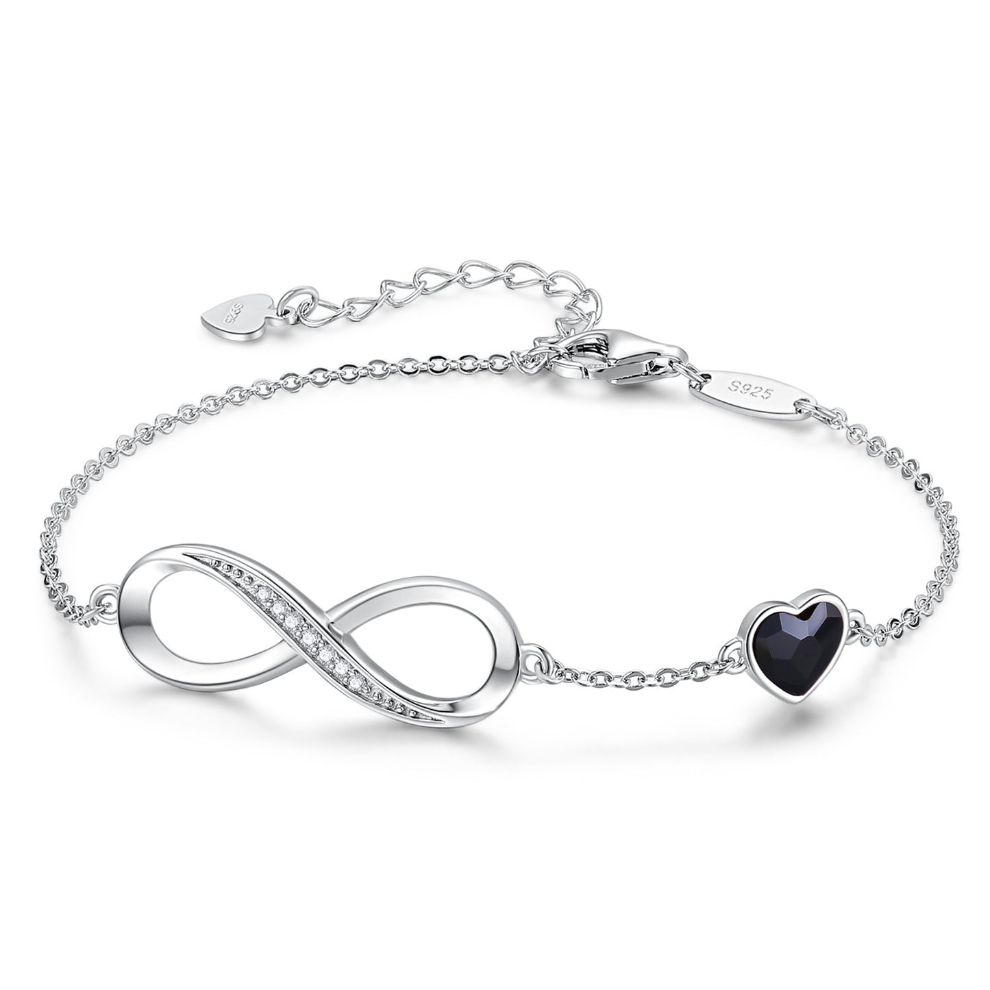 Sterling Silver Bracelet Women's Simple And Versatile Eternal Love