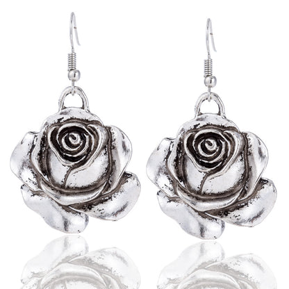 Ethnic Minorities Ornament Tibetan Classical Retro Miao Silver Earrings Eardrops