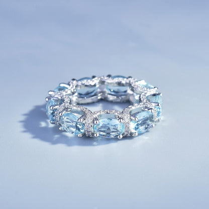 Galaxy Princess Lace Lace Aquamarine Bracelet Color Treasure Ring