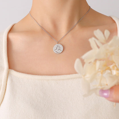 Stainless Steel Women Small Design Sense Necklace