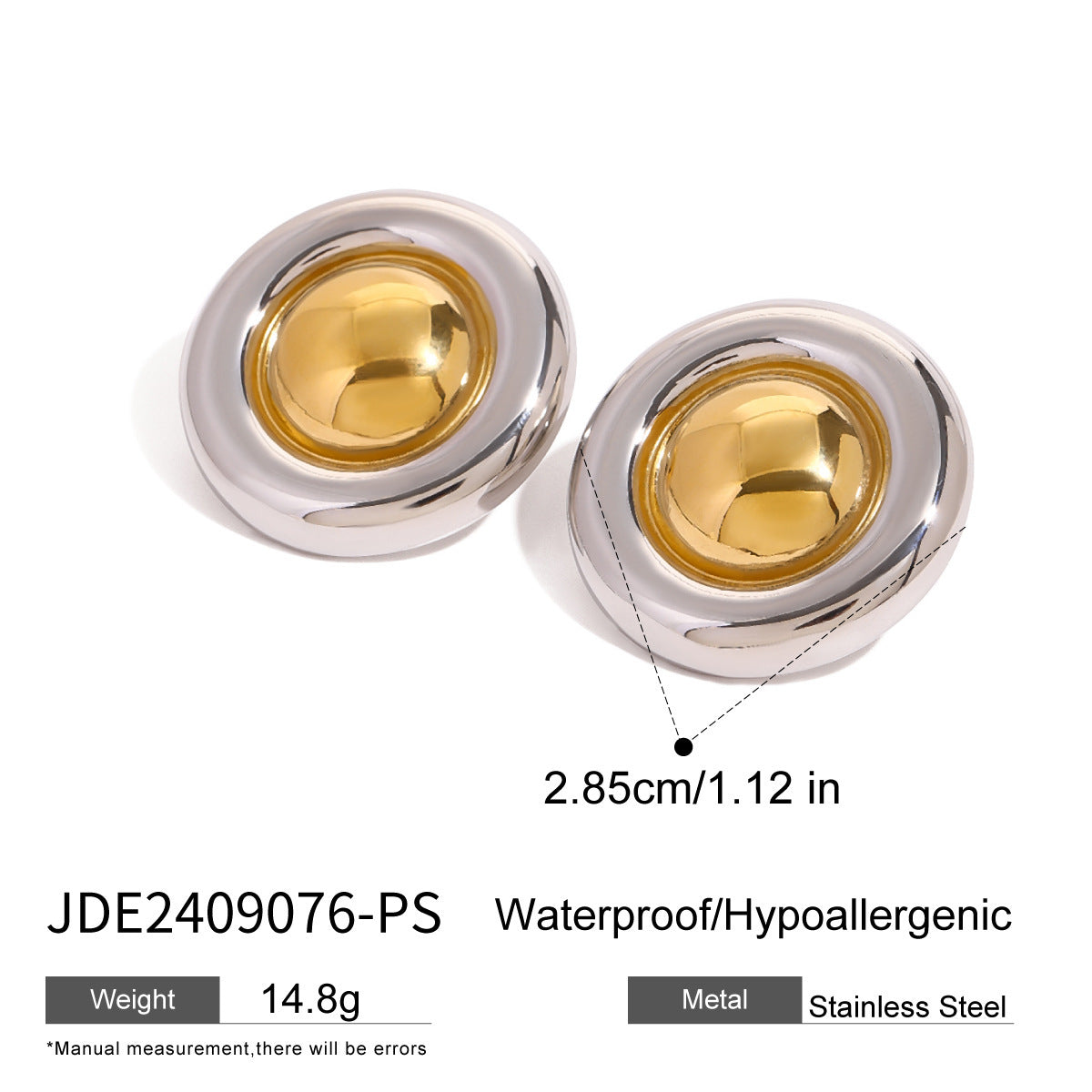 Stainless Steel Exaggerated Threaded Earrings