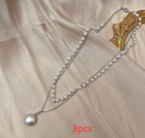 قلادة تشوكر ملونة لامعة على شكل سلسلة الترقوة للنساء