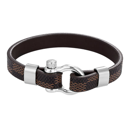 Bracelet Men's Titanium Steel Bracelet Horseshoe Buckle