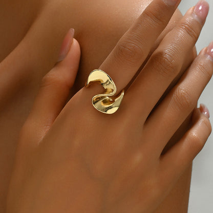 Index Finger 18K Electroplating Adjustable All-Match Ring