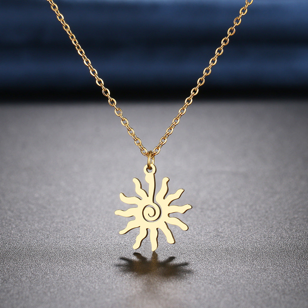 Women's Spiral Sun Fashion Necklace
