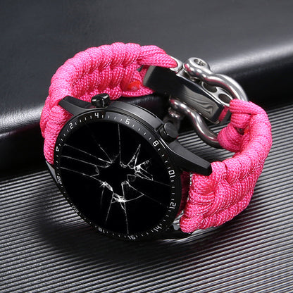 Outdoor Paracord Braided Strap Nylon Adjustable