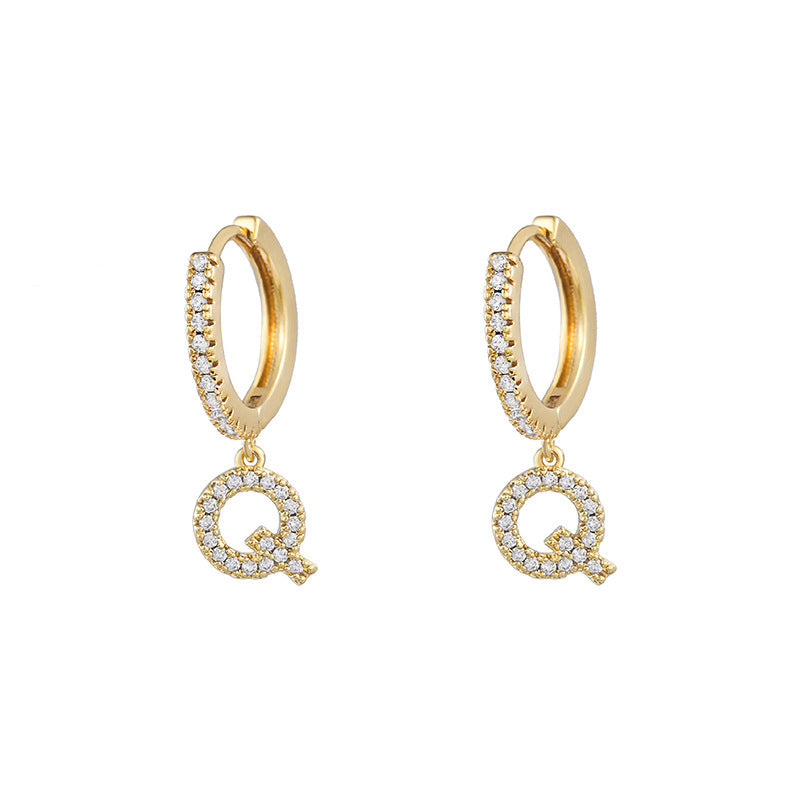 Women's Korean Style Small Earrings Half Circle