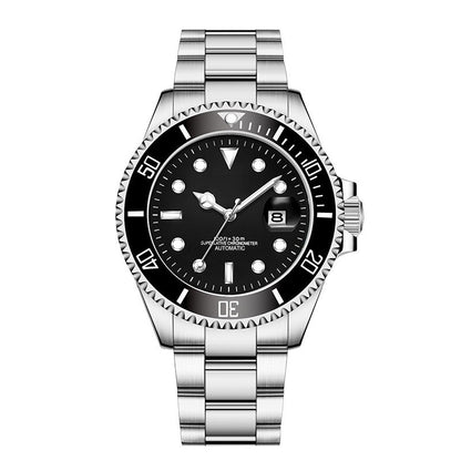 ساعة ميكانيكية للرجال بسوار من الفولاذ المقاوم للصدأ