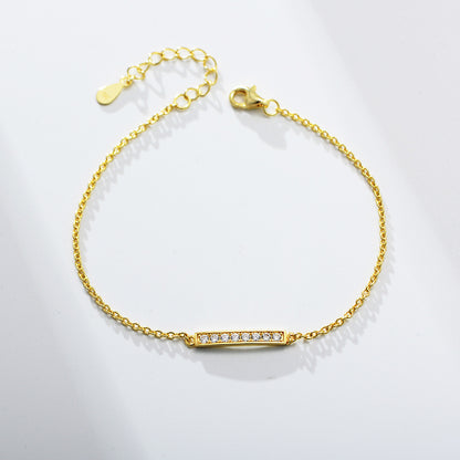 S925 Sterling Silver Simple Diamond Bracelet