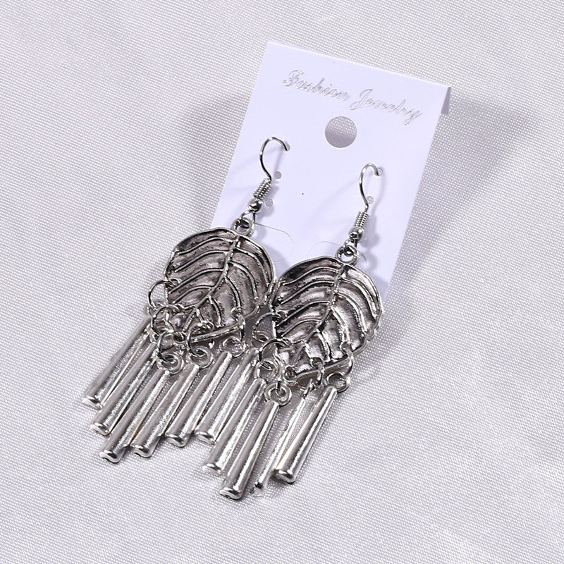 Ethnic Minorities Ornament Tibetan Classical Retro Miao Silver Earrings Eardrops