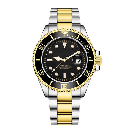 ساعة ميكانيكية للرجال بسوار من الفولاذ المقاوم للصدأ