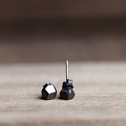 Oxidation Black Fashion Three-dimensional Geometric Earrings