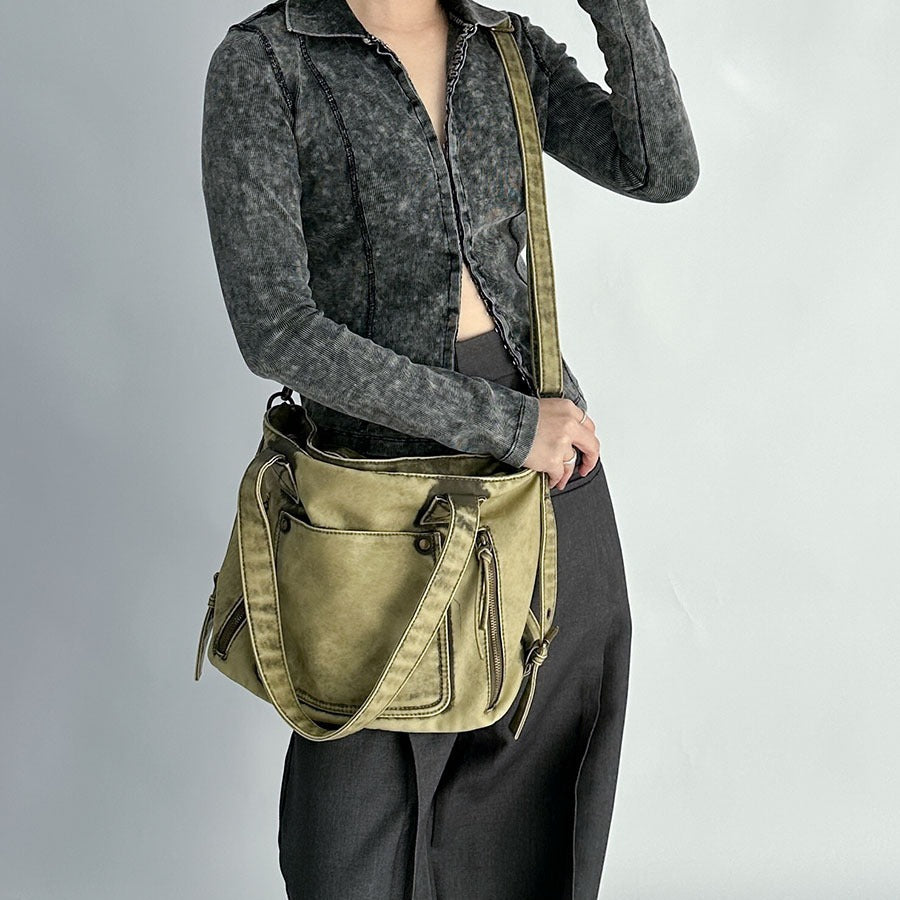 حقيبة كتف نسائية أنيقة بتصميم ريترو