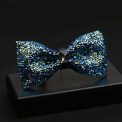 Fashionable Men's Shiny Diamond Bow Tie
